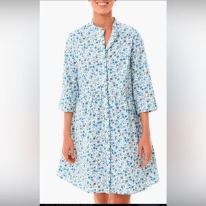 Tuckernuck size M Royal Shirt Dress in Bluebell Floral Ditsy Calico print